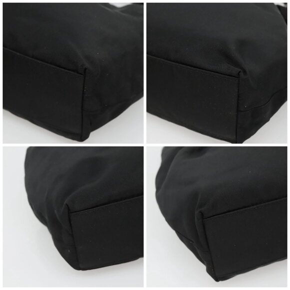 Christian Dior Maris Pearl Hand Bag Nylon Black Silver - Picture 15 of 15